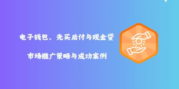 电子钱包、先买后付与现金贷：市场推广策略与成功案例