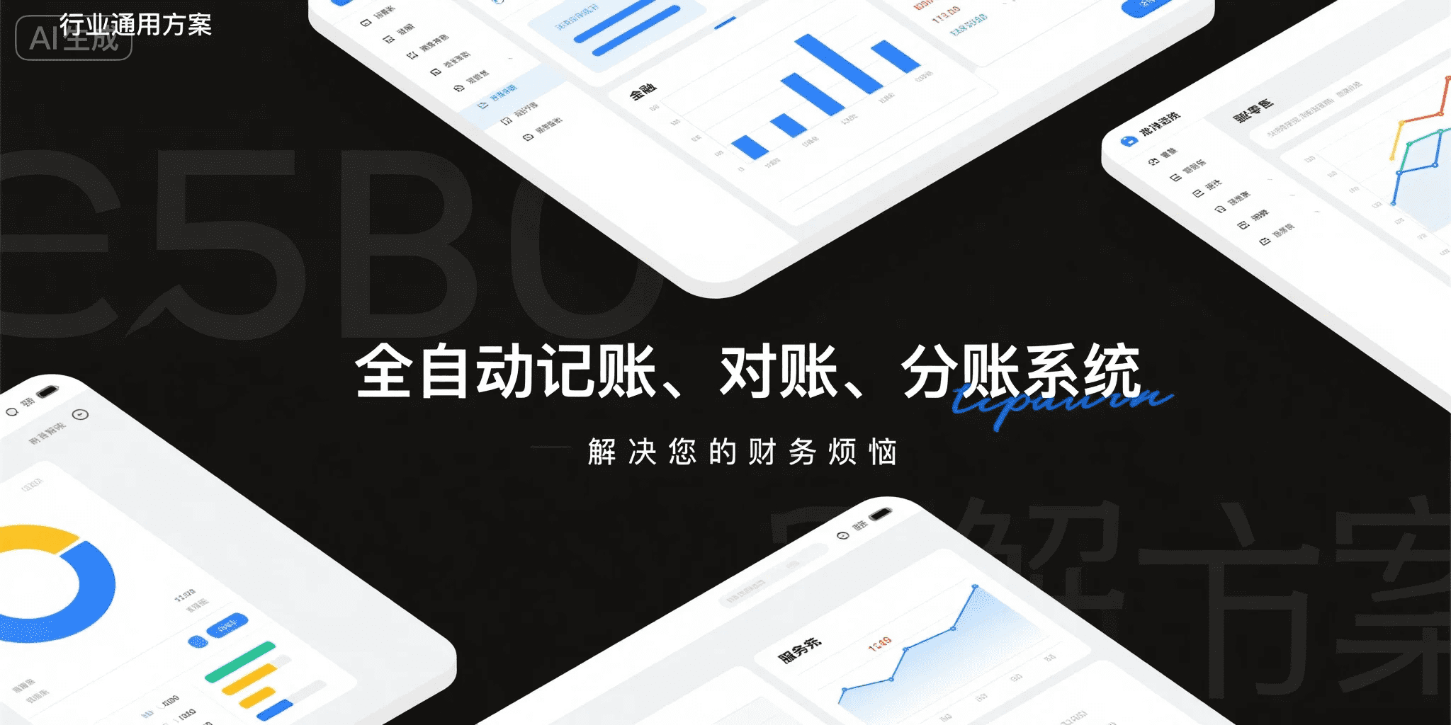 全自动记账、对账、分账系统:4大行业通用解决方案