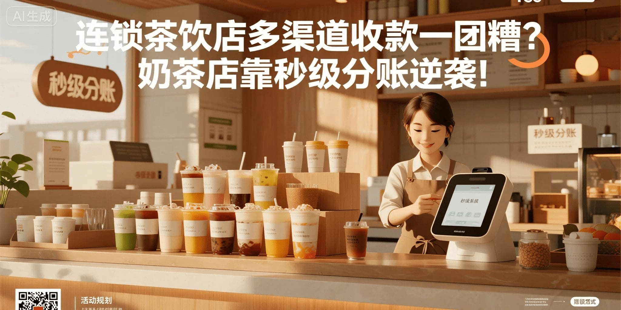 连锁茶饮店多渠道收款一团糟？奶茶店靠秒级分账逆袭！