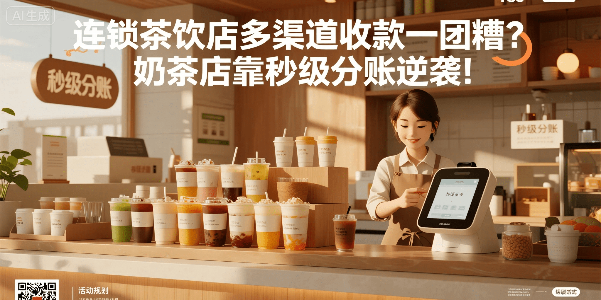 连锁茶饮店多渠道收款一团糟？奶茶店靠秒级分账逆袭！