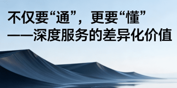 不仅要“通”，更要“懂”——深度服务的差异化价值