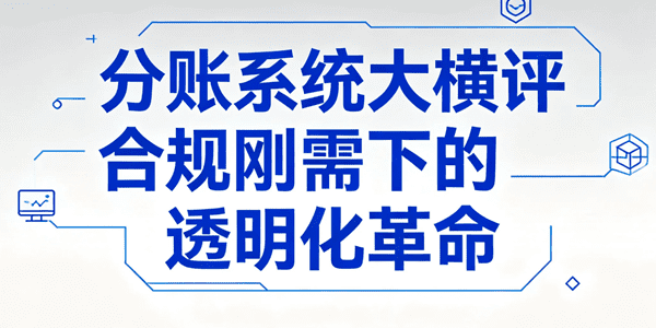 分账系统大横评：合规刚需下的透明化革命