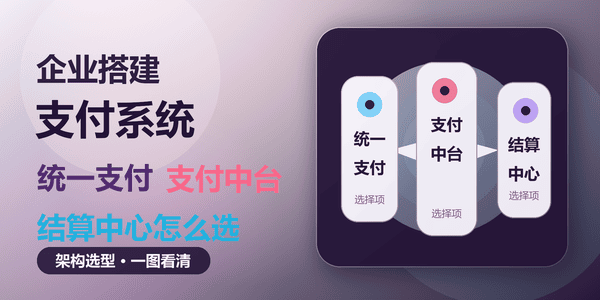 企业搭建支付系统:统一支付、支付中台、结算中心怎么选
