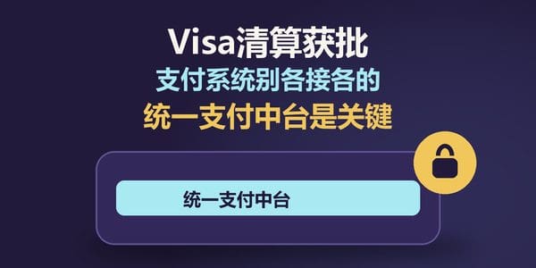 Visa清算获批，支付系统别各接各的，统一支付中台是关键